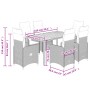 Set de mesa y sillas de jardín 7 pzas y cojines ratán PE negro | Foro24.es | Tu tienda online para hogar, jardín y más Foro24.es