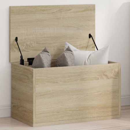 Caja de almacenaje madera ingeniería roble sonoma 60x35x35 cm de , Baúles de almacenamiento - Ref: Foro24-840676, Precio: 53,...