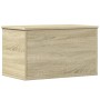 Caja de almacenaje madera ingeniería roble sonoma 60x35x35 cm de , Baúles de almacenamiento - Ref: Foro24-840676, Precio: 53,...