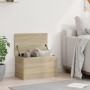 Caja de almacenaje madera ingeniería roble sonoma 60x35x35 cm de , Baúles de almacenamiento - Ref: Foro24-840676, Precio: 53,...