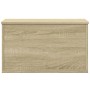 Caja de almacenaje madera ingeniería roble sonoma 60x35x35 cm de , Baúles de almacenamiento - Ref: Foro24-840676, Precio: 53,...