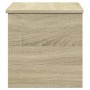 Caja de almacenaje madera ingeniería roble sonoma 60x35x35 cm de , Baúles de almacenamiento - Ref: Foro24-840676, Precio: 53,...