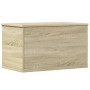 Caja de almacenaje madera ingeniería roble sonoma 60x35x35 cm de , Baúles de almacenamiento - Ref: Foro24-840676, Precio: 53,...
