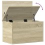 Caja de almacenaje madera ingeniería roble sonoma 60x35x35 cm de , Baúles de almacenamiento - Ref: Foro24-840676, Precio: 53,...