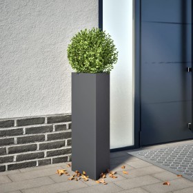 Jardineras 2 uds acero gris antracita 30x26x75 cm de , Maceteros y jardineras - Ref: Foro24-851148, Precio: 82,69 €, Descuent...
