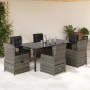 Set comedor jardín 7 pzas y cojines ratán sintético gris de , Conjuntos de jardín - Ref: Foro24-3262866, Precio: 1,00 €, Desc...