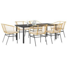 Comprar Juego de comedor de jardín 7 pzas con