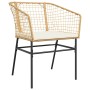 Juego de comedor de jardín 7 pzas con cojines ratán PE marrón | Foro24.es | Tu tienda online para hogar, jardín y más Foro24.es