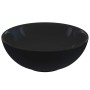Lavabo Ø28x10 cm cerámica negro brillo de , Lavabos y fregaderos - Ref: Foro24-42000315, Precio: 55,32 €, Descuento: %