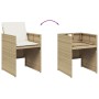 Set comedor de jardín con cojines 15 pzas ratán sintético beige en Conjuntos de jardín | Comprar online en Foru.es