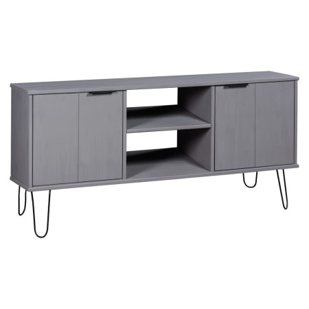 Mueble de TV New York madera maciza de pino gris de , Muebles TV - Ref: Foro24-321146, Precio: 68,50 €, Descuento: %