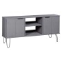 Mueble de TV New York madera maciza de pino gris de , Muebles TV - Ref: Foro24-321146, Precio: 68,50 €, Descuento: %
