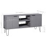 Mueble de TV New York madera maciza de pino gris de , Muebles TV - Ref: Foro24-321146, Precio: 68,50 €, Descuento: %