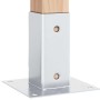 Bases para postes cuadradas 12 uds. Plata 61x61 mm de , Postes de cerca - Ref: Foro24-42000005, Precio: 54,47 €, Descuento: %