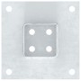 Bases para postes cuadradas 12 uds. Plata 61x61 mm de , Postes de cerca - Ref: Foro24-42000005, Precio: 54,47 €, Descuento: %