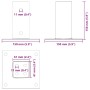 Bases para postes cuadradas 12 uds. Plata 61x61 mm de , Postes de cerca - Ref: Foro24-42000005, Precio: 54,47 €, Descuento: %