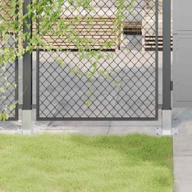Bases para postes cuadradas 12 uds. Plata 71x71 mm de , Postes de cerca - Ref: Foro24-42000007, Precio: 57,72 €, Descuento: %