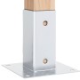 Bases para postes cuadradas 12 uds. Plata 71x71 mm de , Postes de cerca - Ref: Foro24-42000007, Precio: 57,72 €, Descuento: %