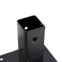 Bases para postes cuadradas 4 uds. Antracita 46x46 mm de , Postes de cerca - Ref: Foro24-42000018, Precio: 26,38 €, Descuento: %