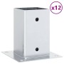 Bases para postes cuadradas 12 uds. Plata 91x91 mm de , Postes de cerca - Ref: Foro24-42000011, Precio: 65,80 €, Descuento: %