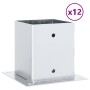 Bases para postes cuadradas 12 uds. Plata 101x101 mm de , Postes de cerca - Ref: Foro24-42000013, Precio: 77,59 €, Descuento: %