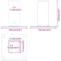 Bases para postes cuadradas 4 uds. Antracita 71x71 mm | Foro24.es | Tu tienda online para hogar, jardín y más Foro24.es