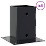 Bases para postes cuadradas 4 uds. Antracita 81x81 mm de , Postes de cerca - Ref: Foro24-42000026, Precio: 20,76 €, Descuento...