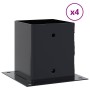 Bases para postes cuadradas 4 uds. Antracita 121x121 mm de , Postes de cerca - Ref: Foro24-42000032, Precio: 36,17 €, Descuen...