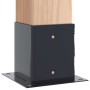 Bases para postes cuadradas 4 uds. Antracita 121x121 mm de , Postes de cerca - Ref: Foro24-42000032, Precio: 36,17 €, Descuen...