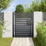 Puerta de jardín con cerradura de aluminio negra 100x120 cm de , Puertas de jardín - Ref: Foro24-42004147, Precio: 299,92 €, ...