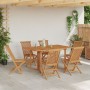 Conjunto de Comedor de Jardín de 7 Piezas de Madera Maciza de Teca de , Sillas de jardín - Ref: Foro24-3155338, Precio: 639,2...
