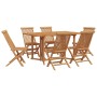 Conjunto de Comedor de Jardín de 7 Piezas de Madera Maciza de Teca de , Sillas de jardín - Ref: Foro24-3155338, Precio: 639,2...