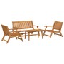 Sillas de jardín con mesa 4 piezas de madera maciza de Acacia de , Mesas de jardín - Ref: Foro24-3214440, Precio: 303,50 €, D...