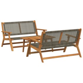 Sillas de jardín con mesa 3 pcs Gris Madera de Acacia Maciza de , Sillas de jardín - Ref: Foro24-3214450, Precio: 288,04 €, D...