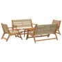Sillas de jardín con mesa de 5 pcs Beige de Madera Sólida de Acacia de , Sillas de jardín - Ref: Foro24-3214463, Precio: 517,...