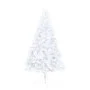 Medio árbol de Navidad con luces y bolas blanco 240 cm de vidaXL, Arboles de navidad - Ref: Foro24-3077658, Precio: 76,50 €, ...