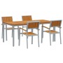 Conjunto de comedor de jardín de 5 piezas de madera maciza de acacia y metal de , Mesas de jardín - Ref: Foro24-3284425, Prec...