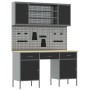 Conjunto de Banco de Trabajo de 7 Piezas en Acero Negro de , Mesas de trabajo - Ref: Foro24-3321454, Precio: 476,89 €, Descue...
