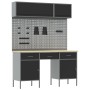 Conjunto de banco de trabajo de 8 piezas Acero Negro de , Mesas de trabajo - Ref: Foro24-3321456, Precio: 511,23 €, Descuento: %