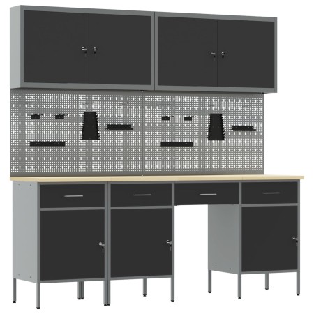 Set de Banco de Trabajo de 10 Piezas en Acero Negro de , Mesas de trabajo - Ref: Foro24-3321470, Precio: 663,48 €, Descuento: %