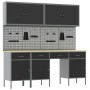 Set de Banco de Trabajo de 10 Piezas en Acero Negro de , Mesas de trabajo - Ref: Foro24-3321470, Precio: 663,48 €, Descuento: %