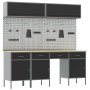 Juego de Banco de Trabajo de 10 Piezas, Acero Negro de , Mesas de trabajo - Ref: Foro24-3321474, Precio: 703,11 €, Descuento: %
