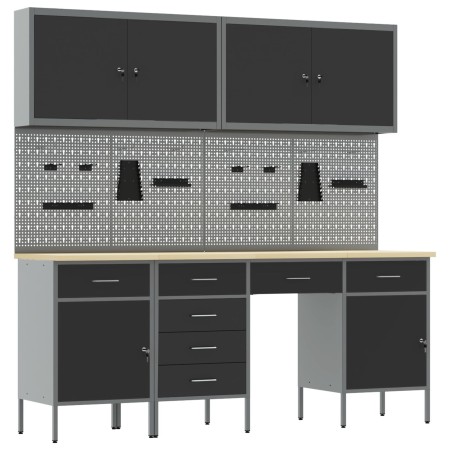 Conjunto de Banco de Trabajo de 10 Piezas de de Acero Negro de , Mesas de trabajo - Ref: Foro24-3321476, Precio: 750,97 €, De...