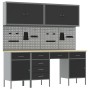 Conjunto de Banco de Trabajo de 10 Piezas de de Acero Negro de , Mesas de trabajo - Ref: Foro24-3321476, Precio: 750,97 €, De...