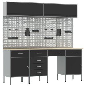 Set de Banco de Trabajo de 10 Piezas de Acero Negro de , Mesas de trabajo - Ref: Foro24-3321480, Precio: 777,24 €, Descuento: %