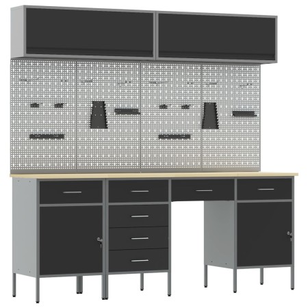 Set de Banco de Trabajo de 10 Piezas de Acero Negro de , Mesas de trabajo - Ref: Foro24-3321480, Precio: 777,24 €, Descuento: %