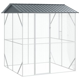 VidaXL Aviario para Aves Antracita 210x227x247 cm Acero de , Pies y jaulas para pájaros - Ref: Foro24-3325152, Precio: 471,97...