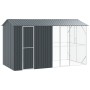 Aviario para Pájaros con Extensión Antracita 210x442x247 cm Acero de , Pies y jaulas para pájaros - Ref: Foro24-3325153, Prec...