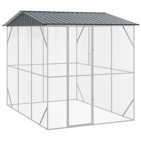 Aviario para pájaros Antracita 310x227x247 cm Acero de , Pies y jaulas para pájaros - Ref: Foro24-3325160, Precio: 579,57 €, ...
