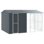 Aviario para pájaros con extensión en antracita de 310x442x247 cm de acero de , Pies y jaulas para pájaros - Ref: Foro24-3325...